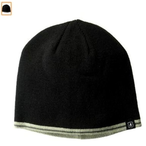 Nick Graham Other - MENS Nick Graham Striped Edge Beanie, Black OS